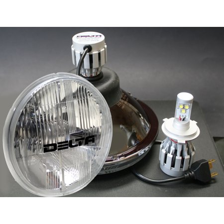 Universal Classic 7-inch HID Headlight Kit with Halos & City Lights