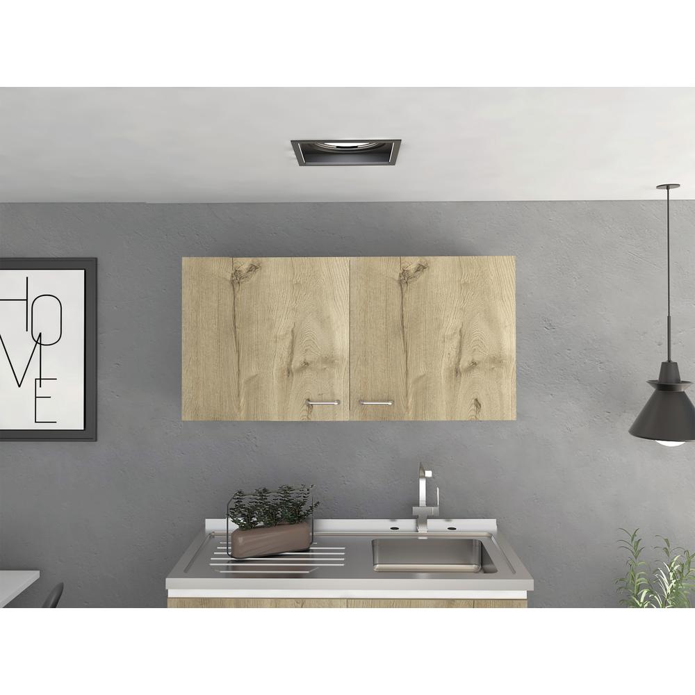 Salento Wall Cabinet - White/Light Oak