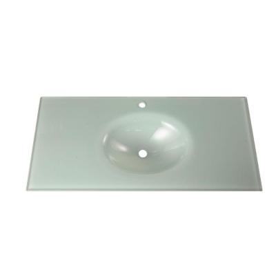 48" Glass Countertop with Integrated Drop In Sink