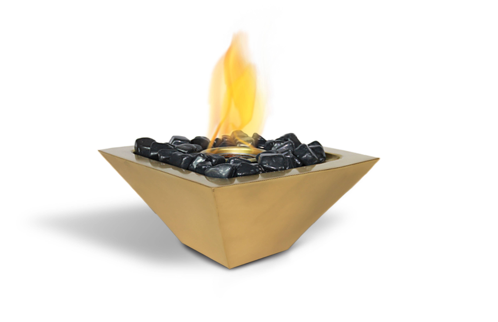 Empire Indoor/Outdoor Matte Gold Gel Fuel Fireplace