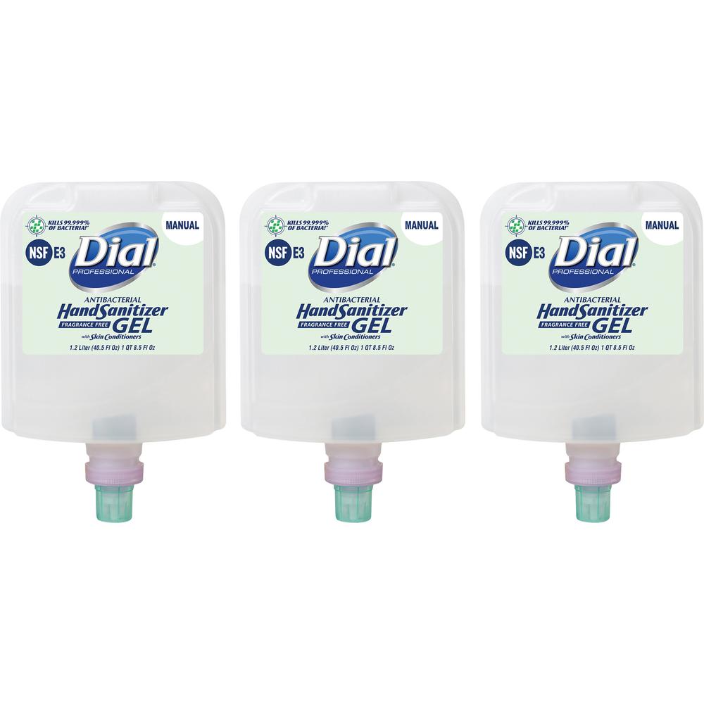 Dial Hand Sanitizer Gel Refill - 40.5 fl oz (1197.7 mL) - Bacteria Remover - Healthcare, Daycare, Office, School, Restaurant - C