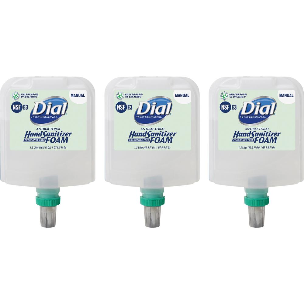 Dial Hand Sanitizer Foam Refill - 40.5 fl oz (1197.7 mL) - Bacteria Remover - Healthcare, Restaurant, School, Office, Daycare - 