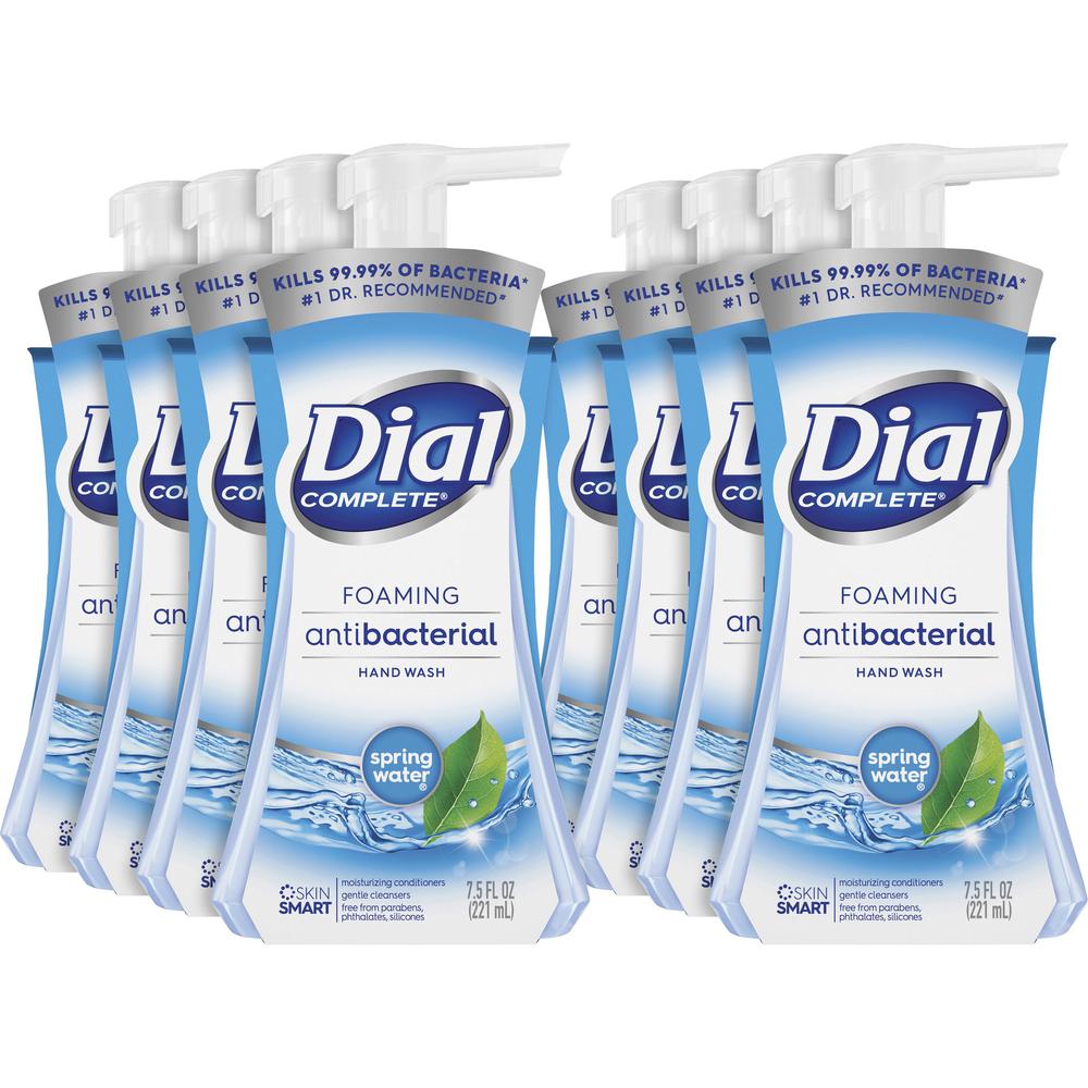 Dial Complete Spring Water Foaming Soap - Spring Water Scent - 7.5 fl oz (221.8 mL) - Pump Bottle Dispenser - Kill Germs - Hand 