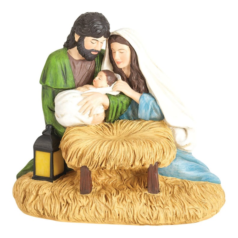 1 Piece Holy Family Nativity Lighted Joseph's Lantern Fig