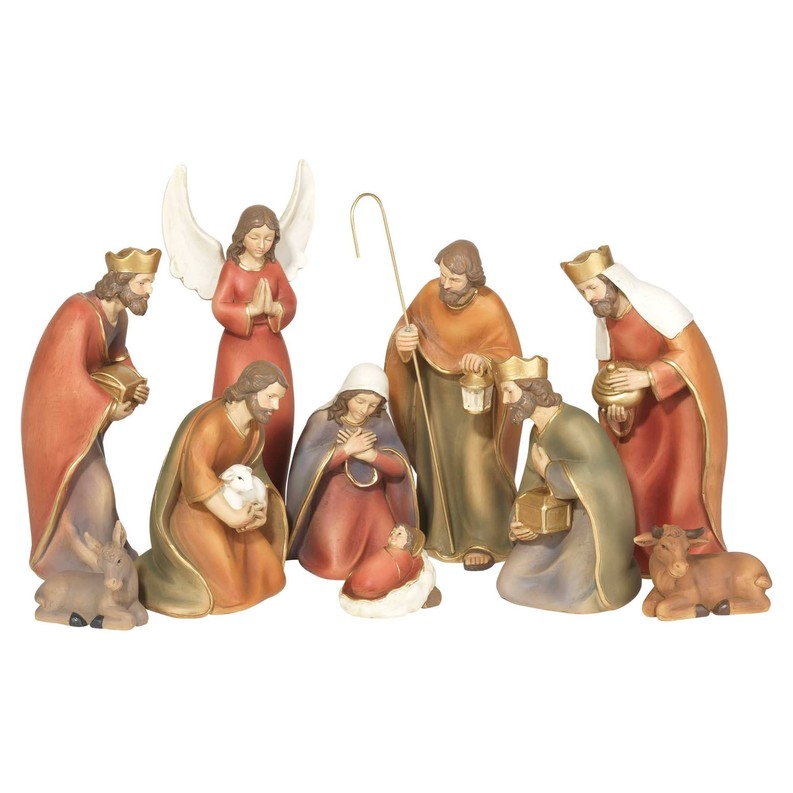 10 Piece Colorful Nativity 