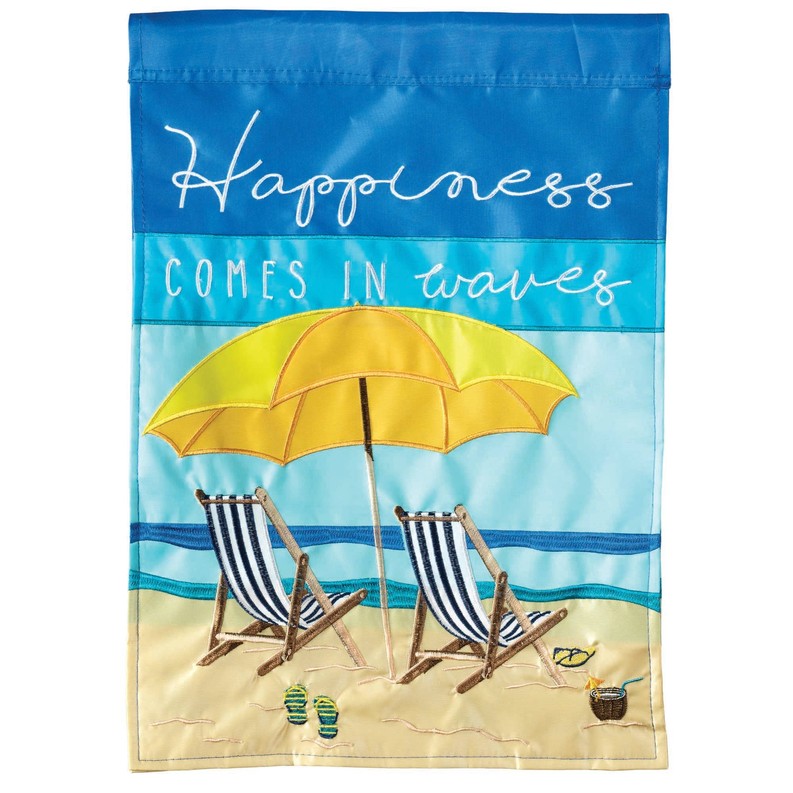 Beach Chair Happiness House Flag