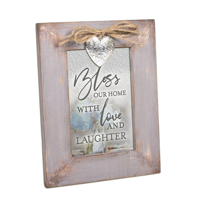Bless Our Home Gray Distressed Photo Frame
