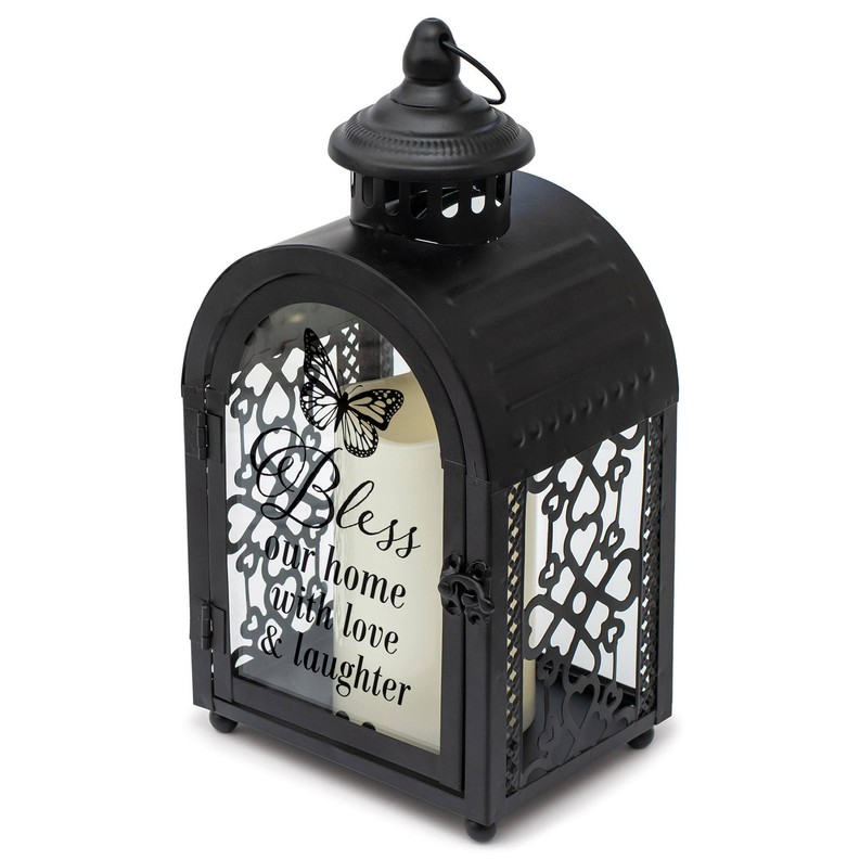 Bless Our Home With Love & Laughter Filigree Lantern