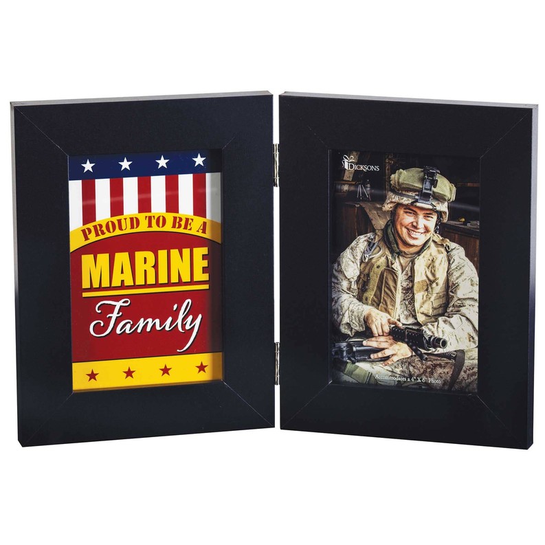 Double Photo Frame Proud Marine Family