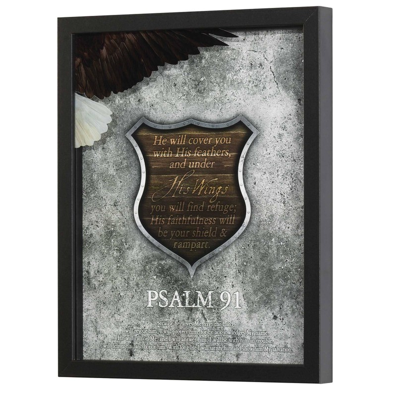 Framed Wall Art Psalm 91 Eagle 