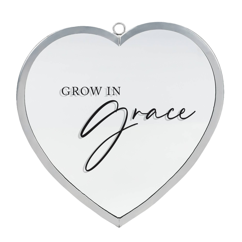 Heart Mirror Grow In Grace Med Silver