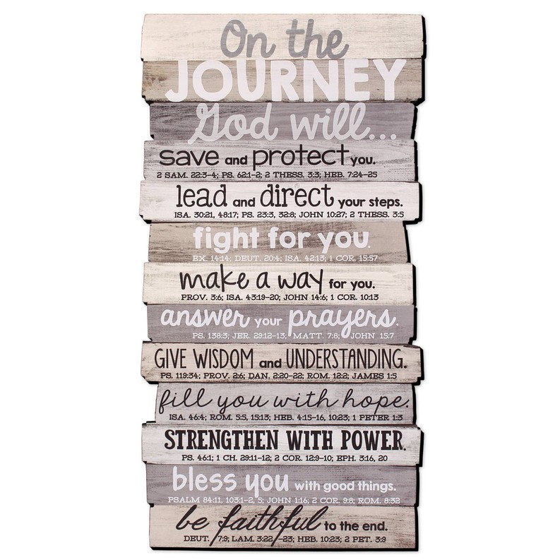 Journey Stacked Wood Wall Plaque