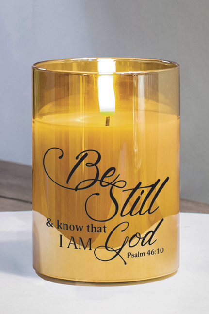 Led Candle Be Still & Know Ps 46:10 