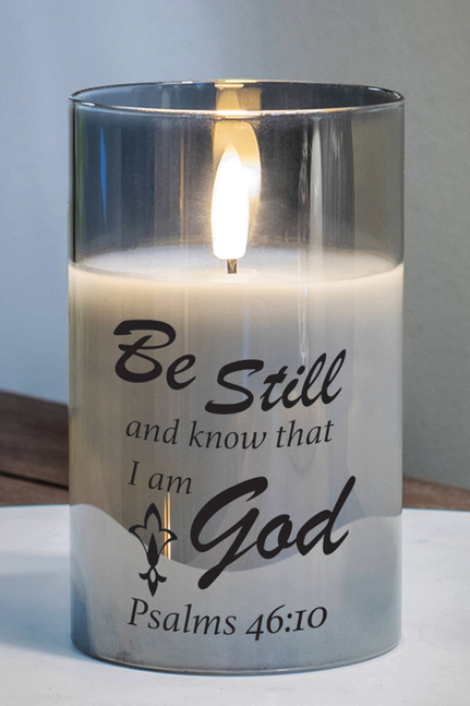 Led Candle Be Still & Know Ps 46:10 