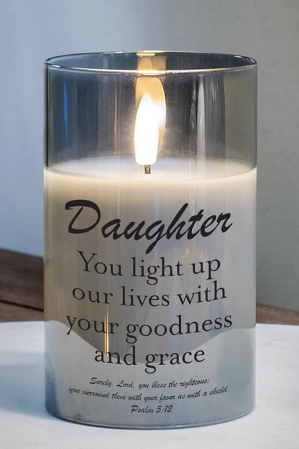 Led Candle Daughter You Ps 5:12 