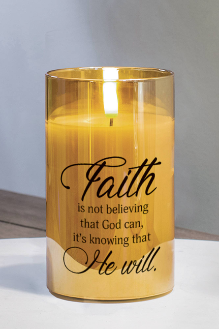 Led Candle Faith Is Not Believing 