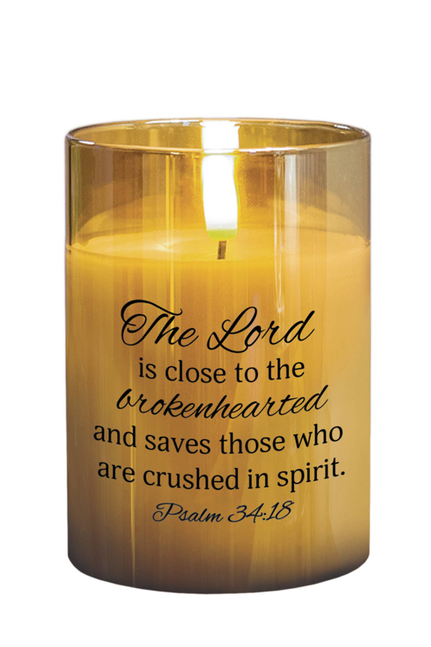 Led Candle Lord Is Close-Ps 34:18 