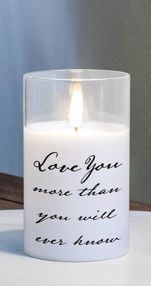 Led Candle Love You More Than You 