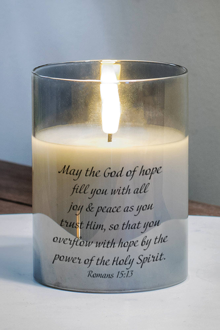 Led Candle May The God Of Hope Rom 15:13