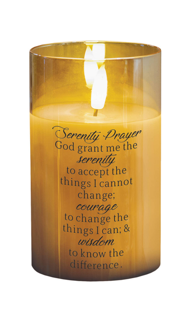 Led Candle Serenity Prayer 