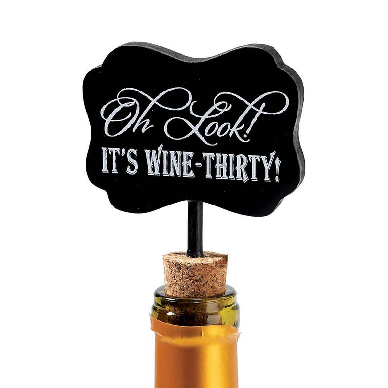 Wine Cork And Tag Oh Look Its Wine-Thirty