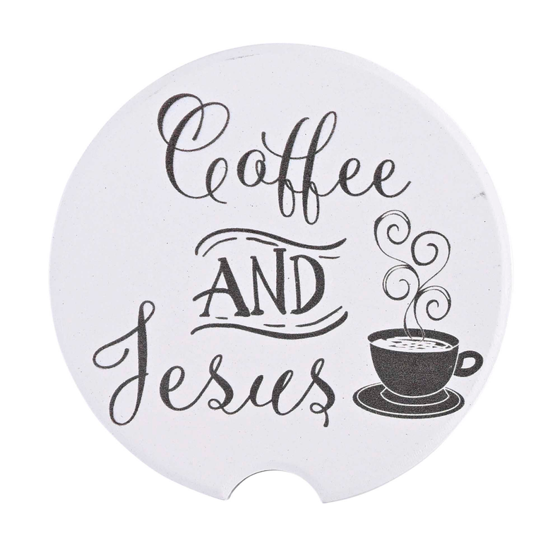 Car Coasters Coffee And Jesus