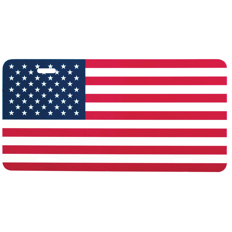 License Plate American Flag