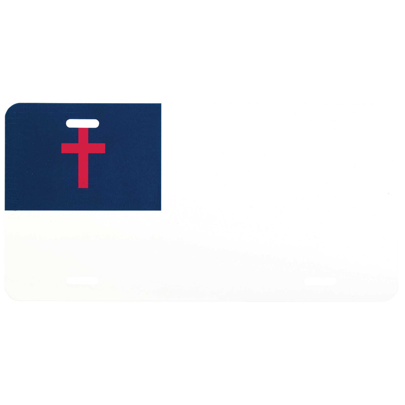 License Plate Christian Flag