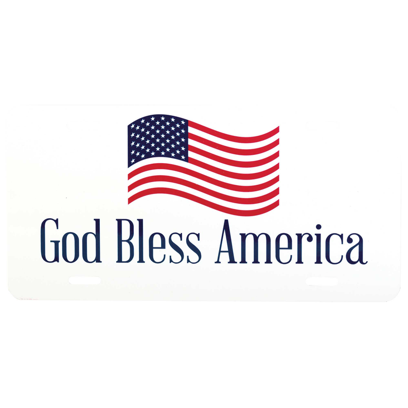 License Plate God Bless America