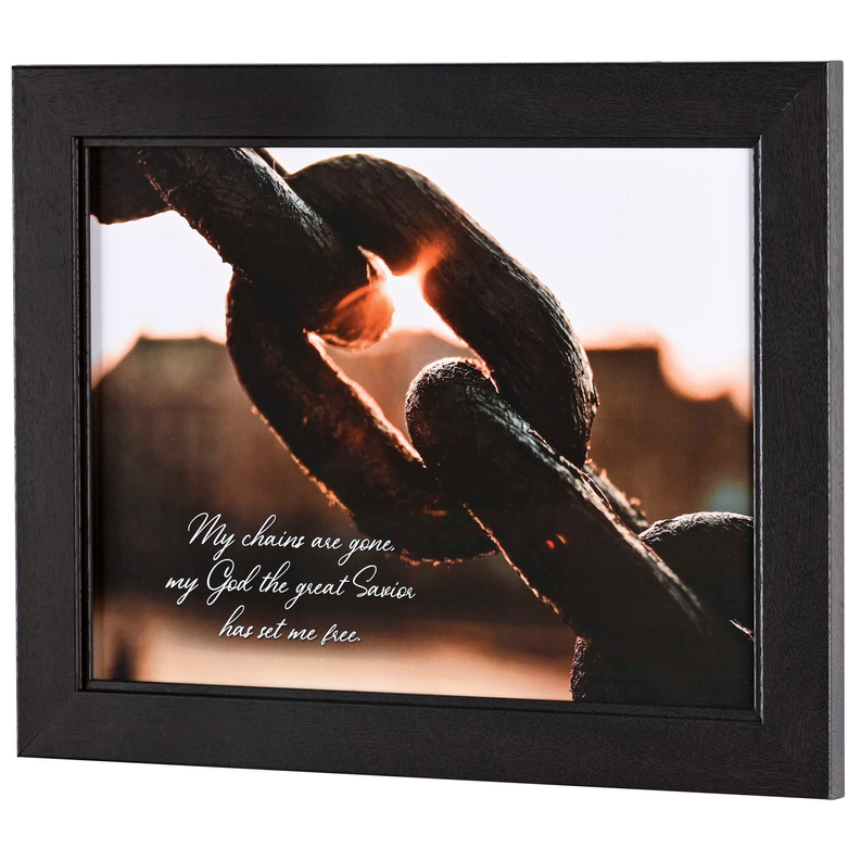 Framed Wall Art My Chains Are Gone 16x12
