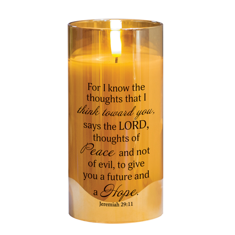 LED Candle For I Know Thoughts 6in Gold