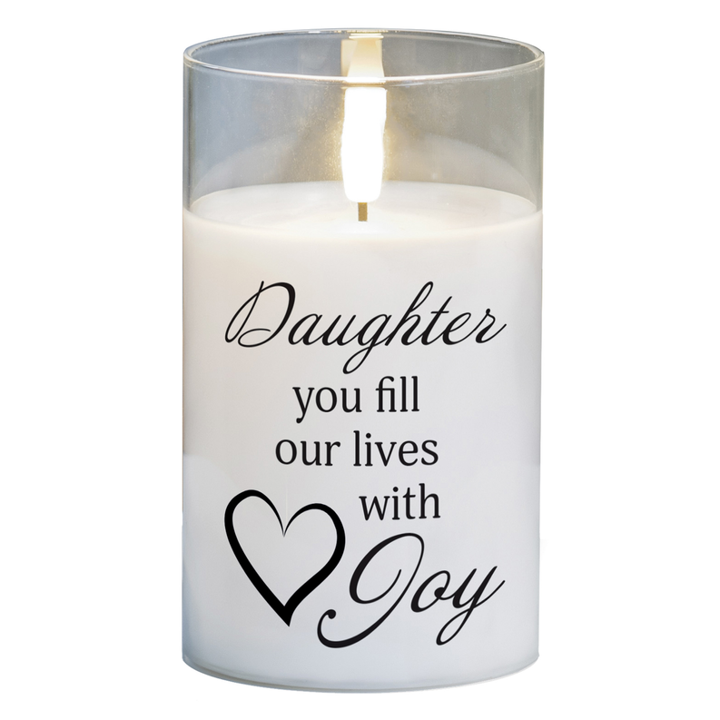 LED Candle Daughter, Our Lives 5in White
