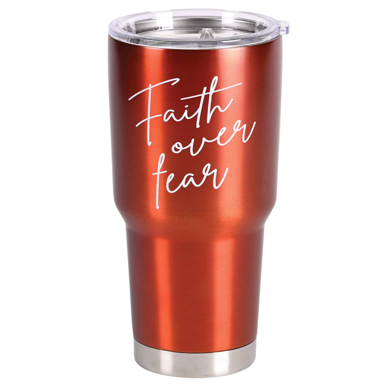 Tumbler Red Faith Over Fear