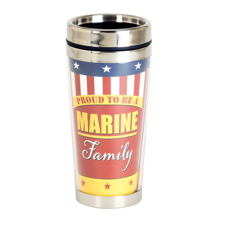 Travel Mug Proud Marine Family