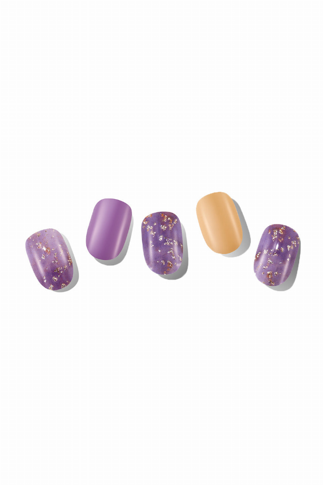 100% Real Nail Polish Strips By Baanhada - One-Size Love Lavender