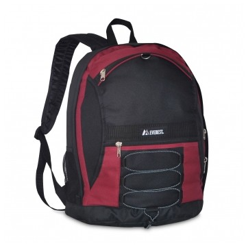 Two-Tone Backpack With Mesh Pockets