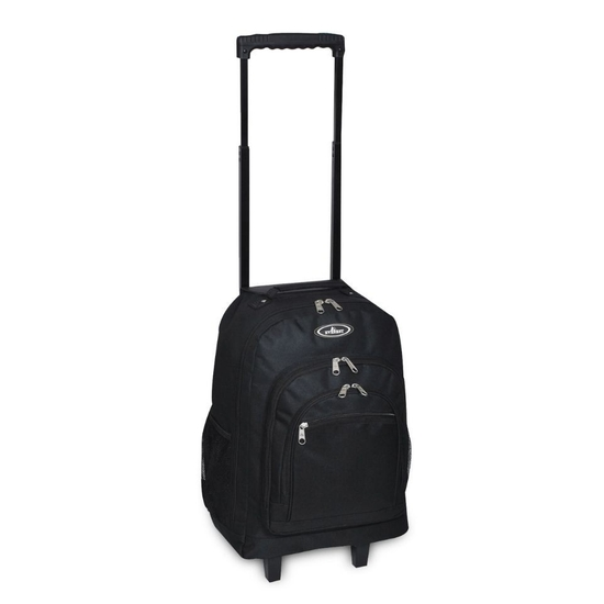 Wheeled Backpack Withpattern - Black