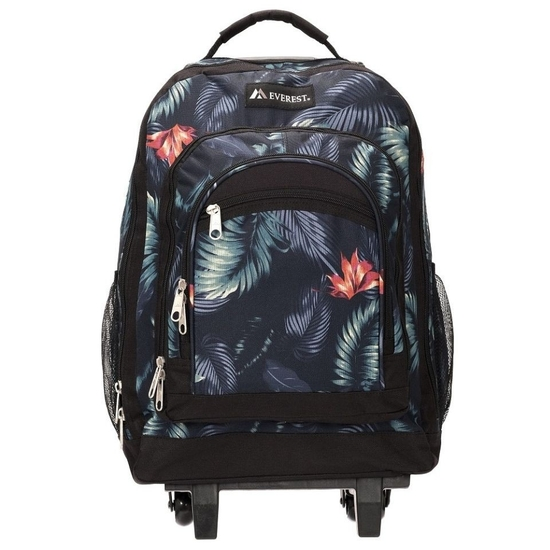 Wheeled Backpack Withpattern - Dark Tropic