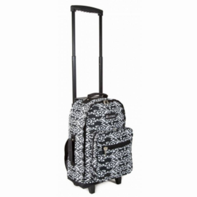 Wheeled Backpack Withpattern - Black White