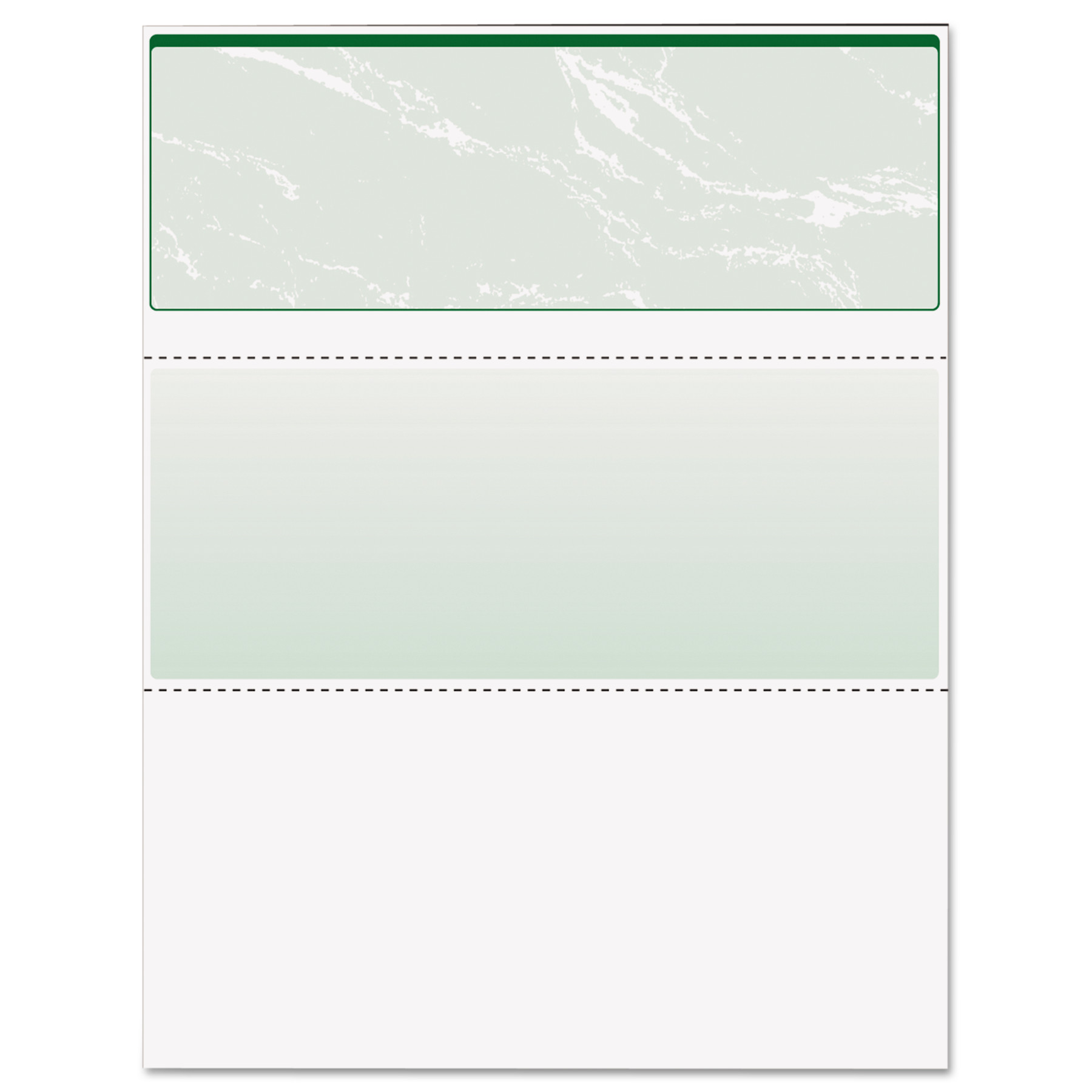 DocuGard High Security Green Marble Business Checks with 11 Features to Prevent Fraud - Letter - 8 1/2" x 11" - 24 lb Basis Weig