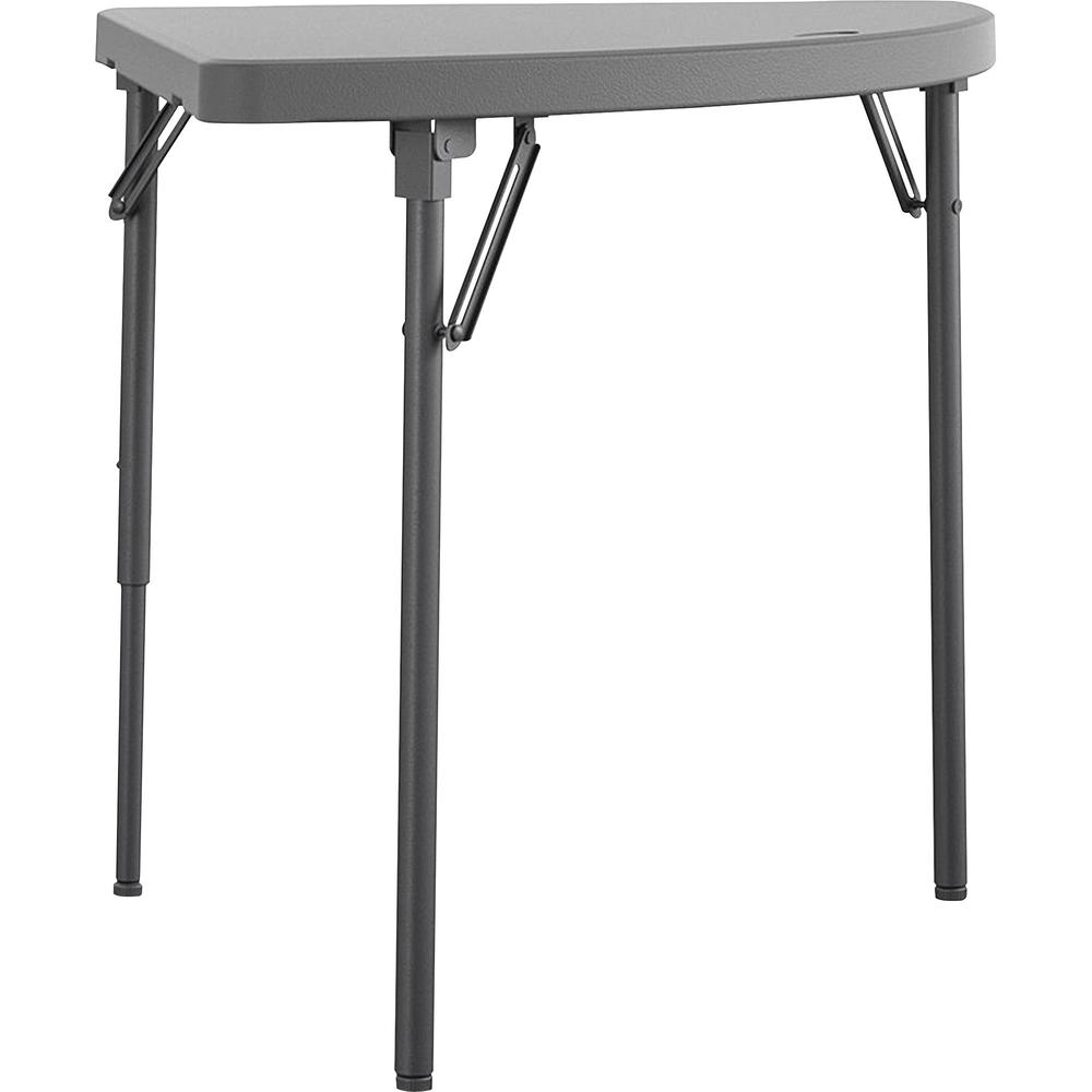 Dorel Zown Classic 24" Corner Blow Mold Fold Table - Half Moon Top - 3 Legs - 29.50" Table Top Width x 29.20" Table Top Depth - 