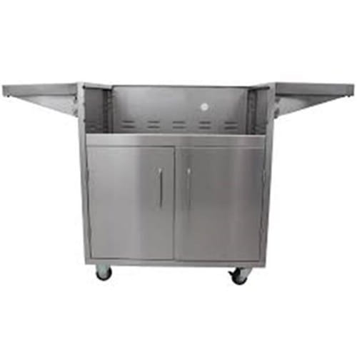 32In Portable Stainless Steel Grill Cart