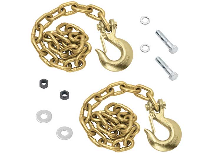 GOOSE BOX ACCESSORY SAFETY CHAIN KIT (CONTAINS (2) GRADE 70, 5/16IN X 42 IN W/5/16IN CLEVIS HOOK &