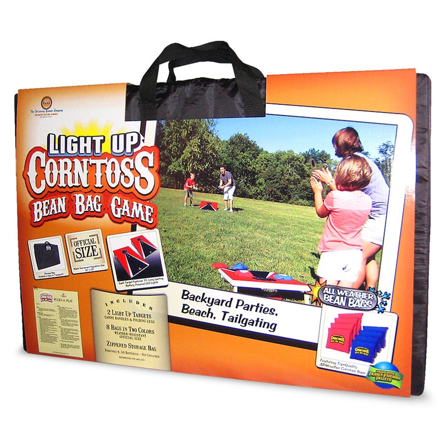 Driveway Games Light Up Game Wood Corntoss Game w/ Carry Bag
