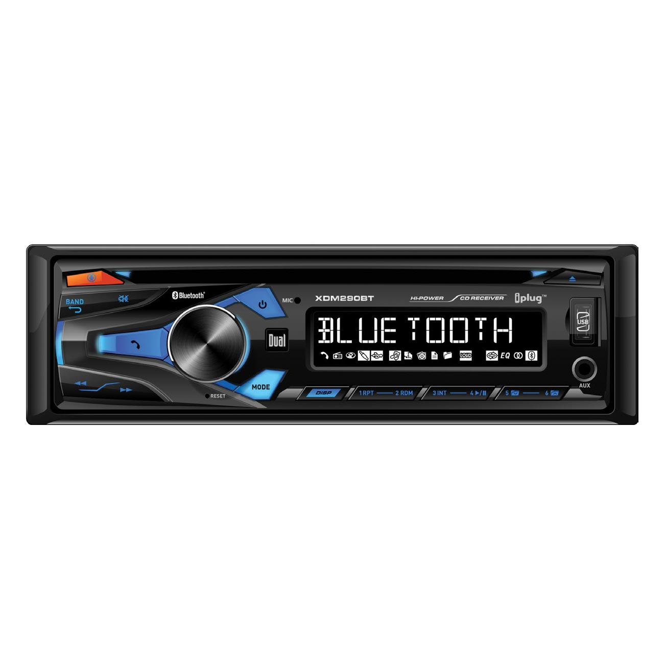 Dual Single Din AM/FM CD Player with Bluetooth USB Aux In 200 Watts Max