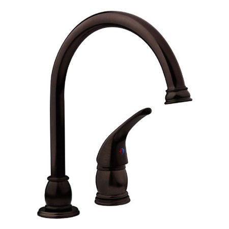 Designer Pedestal Goose Neck RV Kitchen Faucet - Venetian Bronze