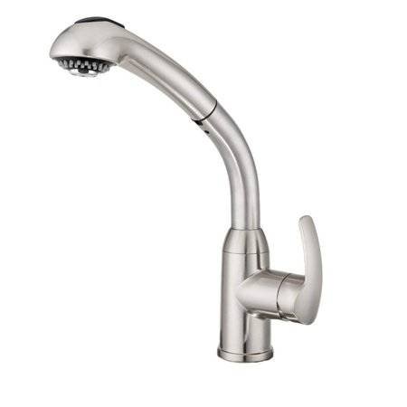 Hi-Rise Pull-Out RV Kitchen Faucet - Brushed Satin Nickel