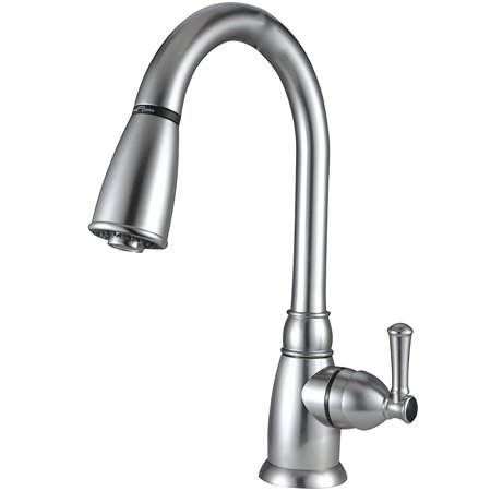 Non-Metallic Pull-Down RV Kitchen Faucet - Brushed Satin Nickel