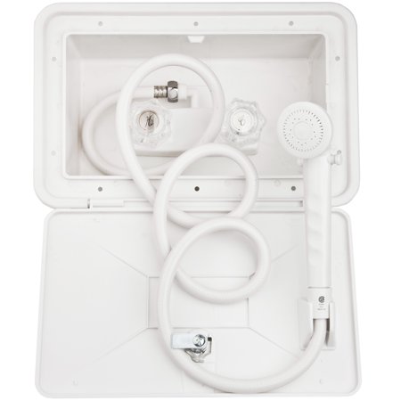 RV Exterior Shower Box Kit - White