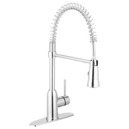 SPRING COIL PULL-DOWN RV KITCHEN FAUCET - BRUSHED SATIN NICKEL